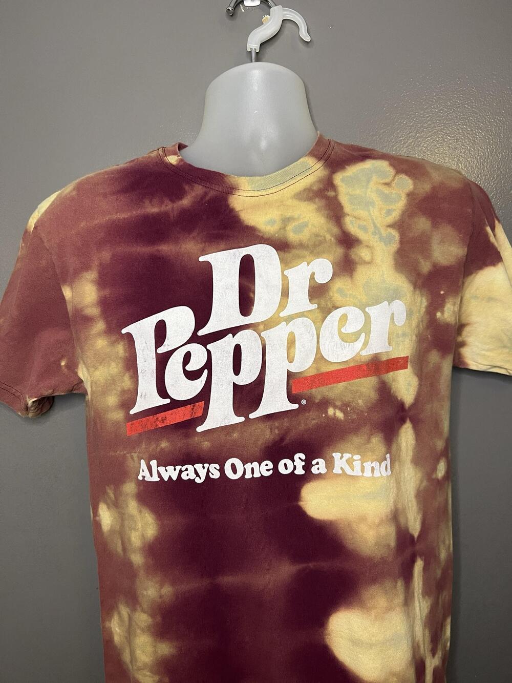 Dr Pepper Shirt Mens Medium Red Tie Dye Always One Of A Kind Graphic Tee Soda